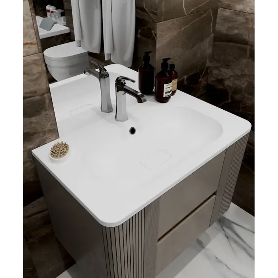 Раковина для ванной 80 см, Uperwood Fate, с декоративной накладкой для слива