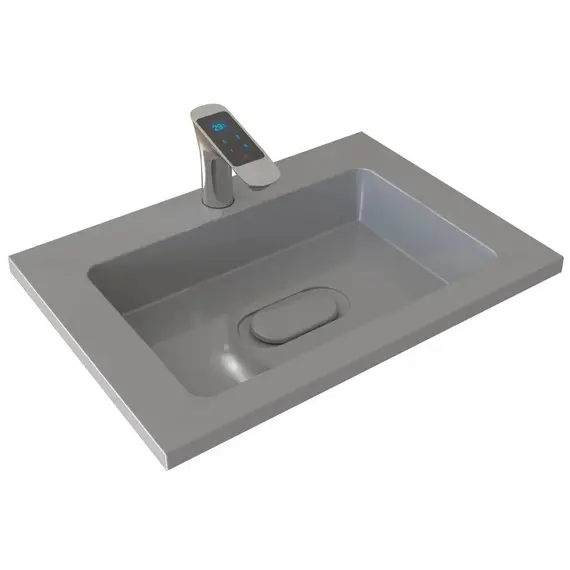 Раковина для ванной Uperwood Modul 65 см, серая глянцевая