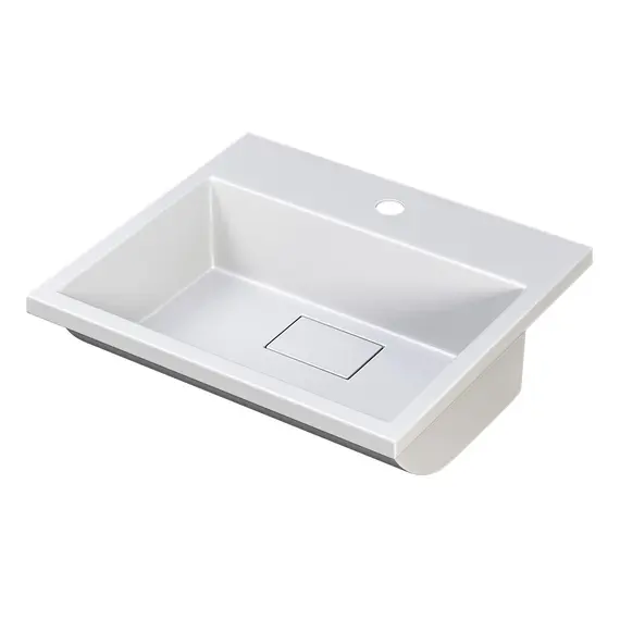 Раковина для ванной 50 см, Uperwood Barsa, белая глянцевая