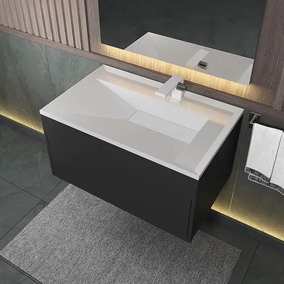 Раковина для ванной Uperwood Lotus Premium , белая глянцевая