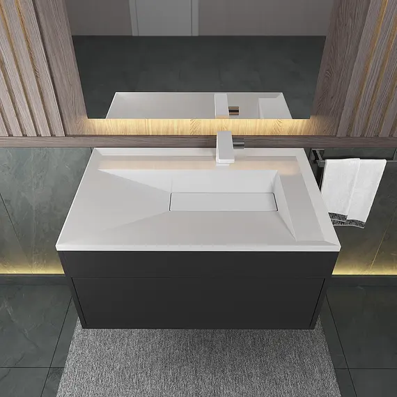 Раковина для ванной Uperwood Lotus Premium , белая глянцевая