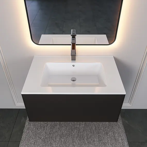 Раковина для ванной , Uperwood Parma Premium, белая глянцевая                         