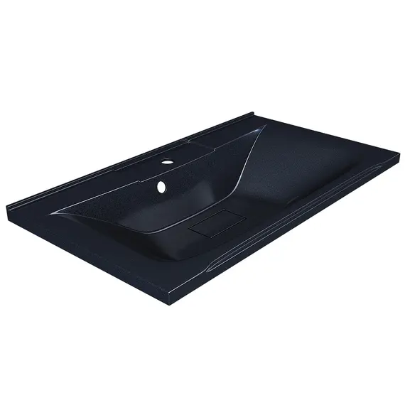 Раковина для ванной Uperwood Elen  черный , с накладкой для слива