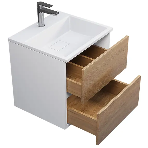 Раковина для ванной 50 см, Uperwood Barsa, белая глянцевая