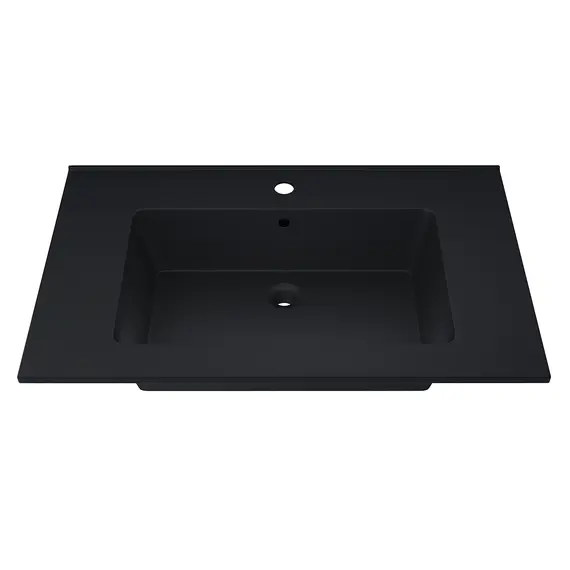 Раковина для ванной Uperwood Parma Quartz, черная матовая, уголь