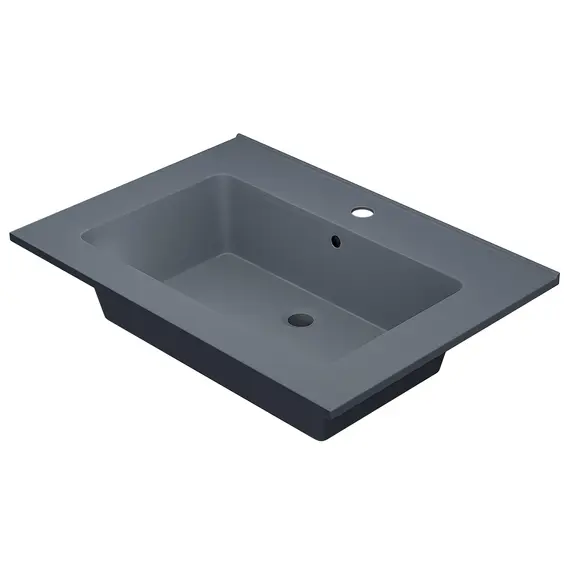 Раковина для ванной  Uperwood Parma Quartz, серая матовая, бетон