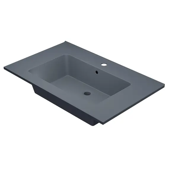 Раковина для ванной  Uperwood Parma Quartz, серая матовая, бетон