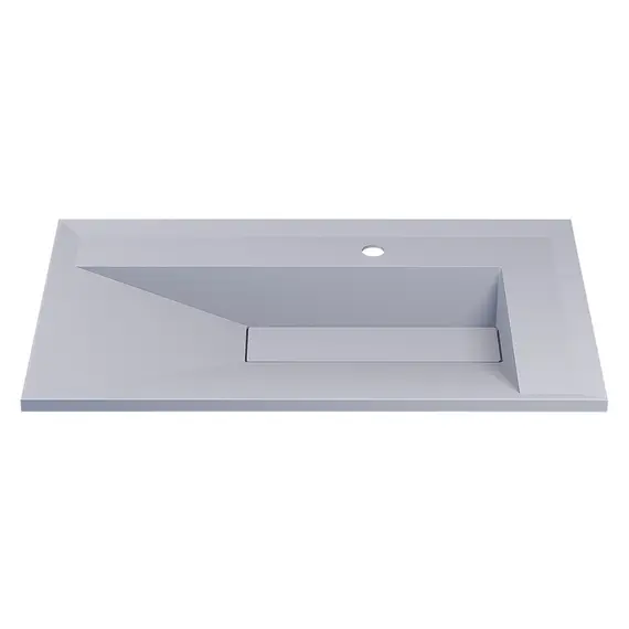 Раковина для ванной кварцевая Uperwood Lotus Quartz, белая матовая (жасмин)