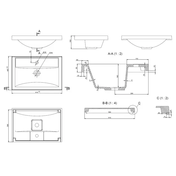 Раковина для ванной Uperwood Foster  белая глянцевая