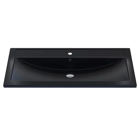 Раковина для ванной кварцевая Uperwood Foster Quartz  черная матовая (космос)