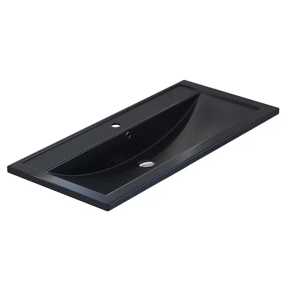 Раковина для ванной кварцевая Uperwood Foster Quartz  черная матовая (космос)