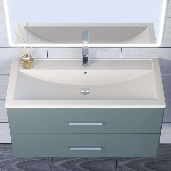 Раковина для ванной кварцевая Uperwood Foster Quartz белая матовая (жасмин)