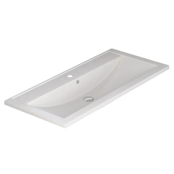 Раковина для ванной кварцевая Uperwood Foster Quartz белая матовая (жасмин)