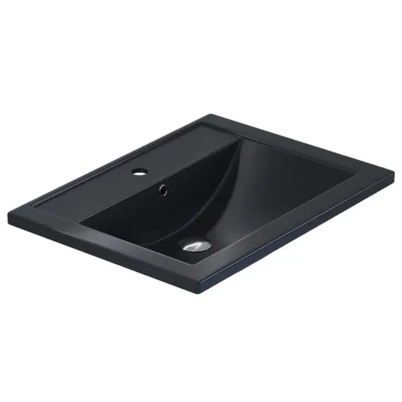 Раковина для ванной кварцевая Uperwood Foster Quartz  черная матовая (космос)