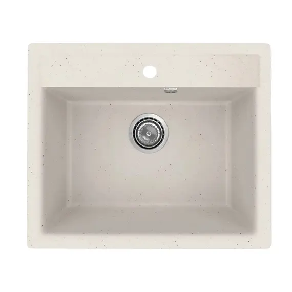 Кухонная мойка из искусственного камня Uperwood ECON UPD-104-001, прямоугольная, белая матовая