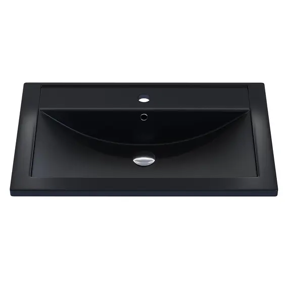 Раковина для ванной кварцевая Uperwood Foster Quartz черная матовая (уголь)