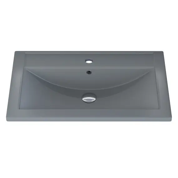 Раковина для ванной кварцевая Uperwood Foster Quartz  серая матовая (бетон)