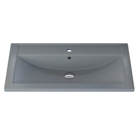 Раковина для ванной кварцевая Uperwood Foster Quartz  серая матовая (бетон)