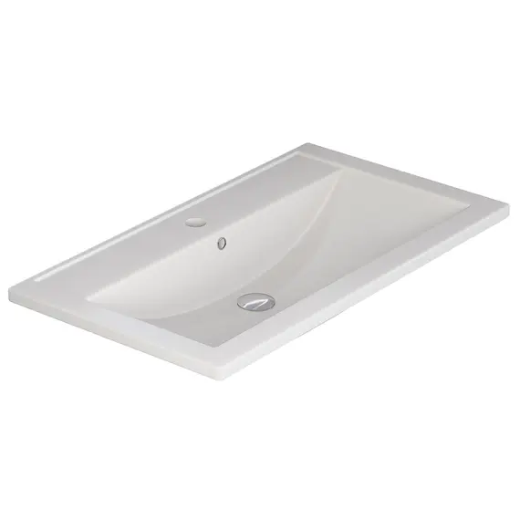 Раковина для ванной кварцевая Uperwood Foster Quartz белая матовая (жасмин)