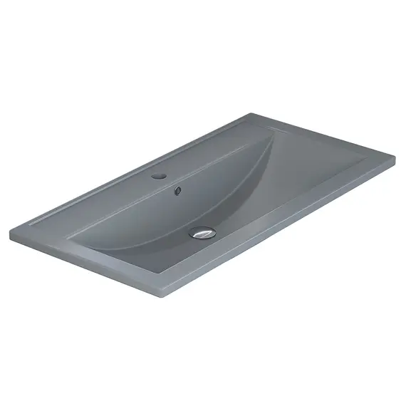 Раковина для ванной кварцевая Uperwood Foster Quartz  серая матовая (бетон)