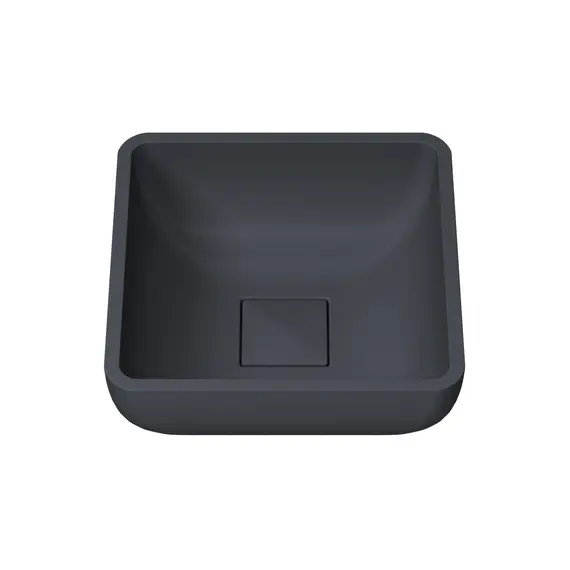 Раковина для ванной накладная Uperwood Florida квадратная, бетон, цвет графит