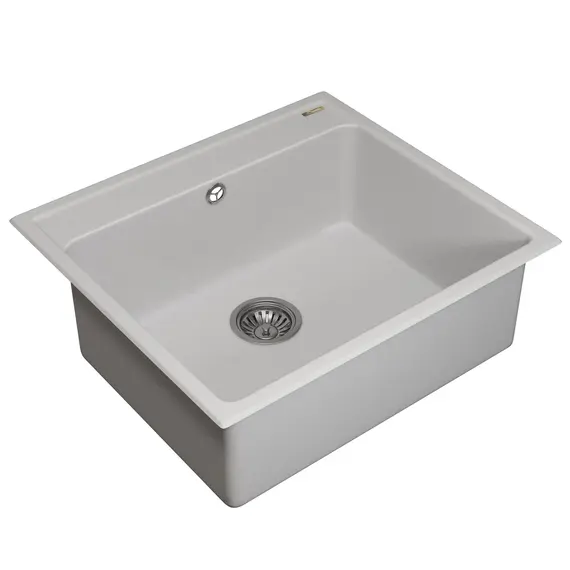 Кухонная мойка из искусственного камня Uperwood UPD-104, прямоугольная, цвет туман