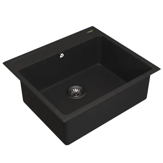 Кухонная мойка из искусственного камня Uperwood UPD-104, прямоугольная, цвет уголь
