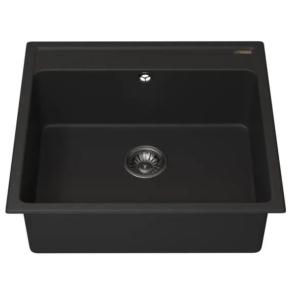 Кухонная мойка из искусственного камня Uperwood UPD-104, прямоугольная, цвет уголь
