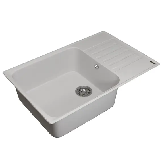 Кухонная мойка из искусственного камня Uperwood UPD-400, прямоугольная, цвет туман