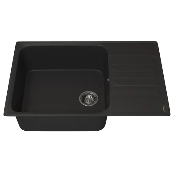 Кухонная мойка из искусственного камня Uperwood UPD-400, прямоугольная, цвет уголь