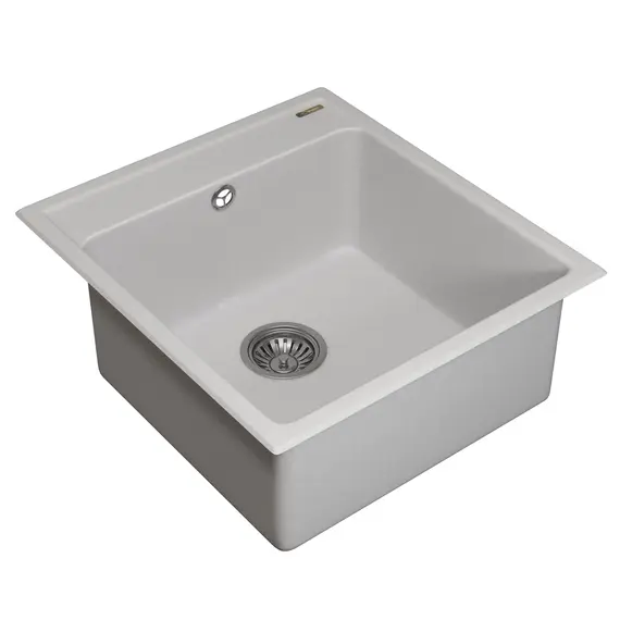 Кухонная мойка из искусственного камня Uperwood UPD-406, 42х48 прямоугольная, цвет туман