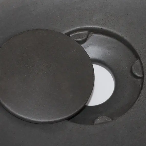 Раковина накладная бетонная Uperwood Belfast 30х30х13,5 см, круглая, графит