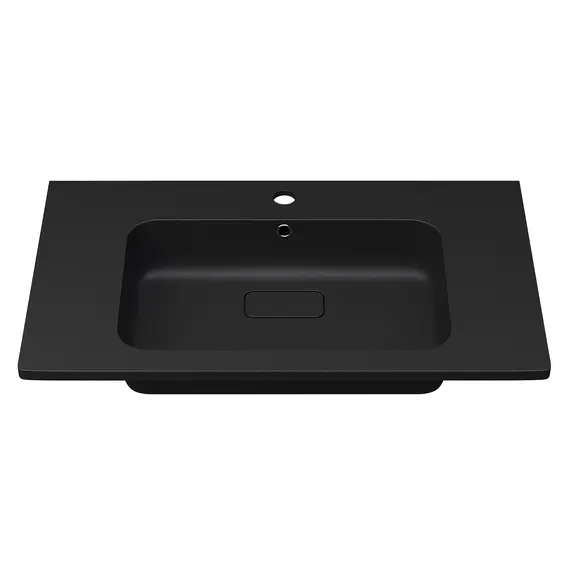 Раковина для ванной кварцевая Uperwood Lagoon Quartz 80 черная матовая (уголь)