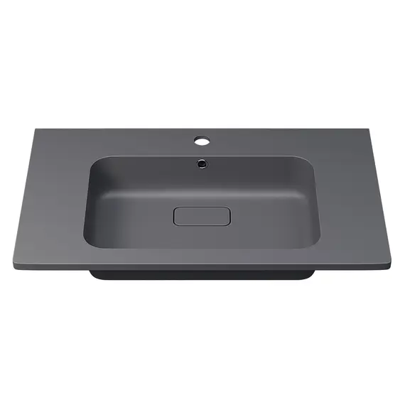 Раковина для ванной кварцевая Uperwood Lagoon Quartz 80 серая матовая (серый шелк)