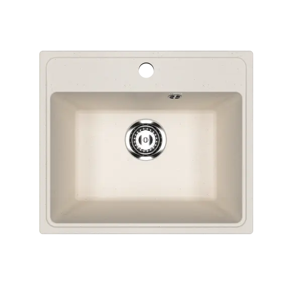 Кухонная мойка из искусственного камня Uperwood ECON UPD-408-001, прямоугольная, белая матовая