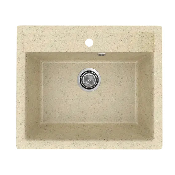 Кухонная мойка из искусственного камня Uperwood ECON UPD-104-002, прямоугольная,бежевая матовая