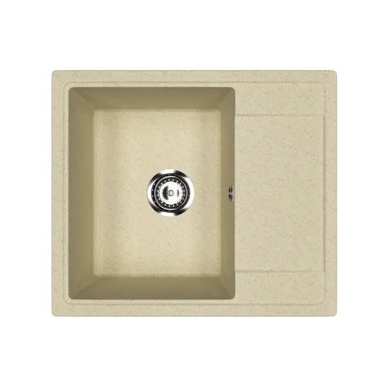 Кухонная мойка из искусственного камня Uperwood ECON UPD-201-002, прямоугольная, бежевая матовая