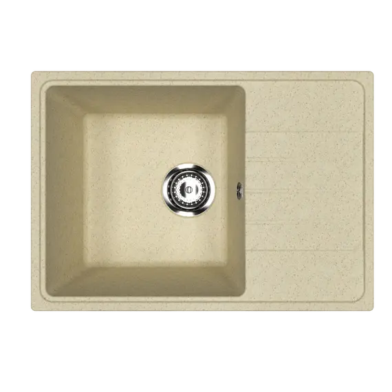 Кухонная мойка из искусственного камня Uperwood ECON UPD-506-002, прямоугольная, бежевая матовая