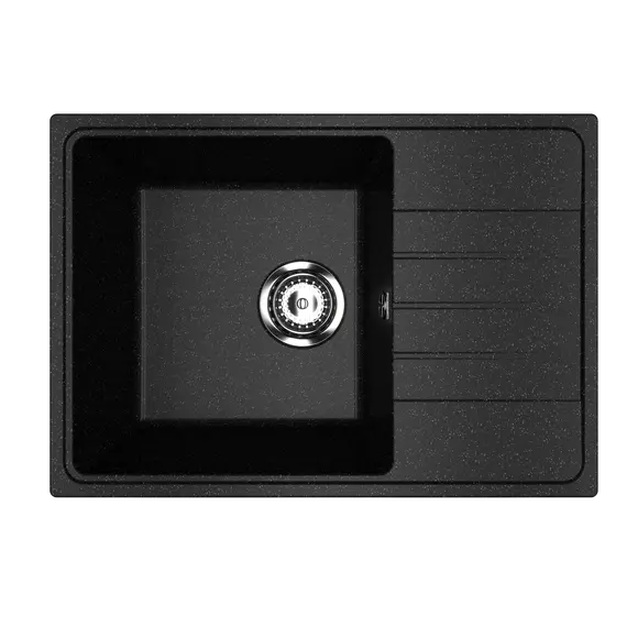 Кухонная мойка из искусственного камня Uperwood ECON UPD-506-004, прямоугольная, черная матовая