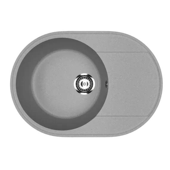 Кухонная мойка из искусственного камня Uperwood ECON UPD-107-003, овальная, серая матовая