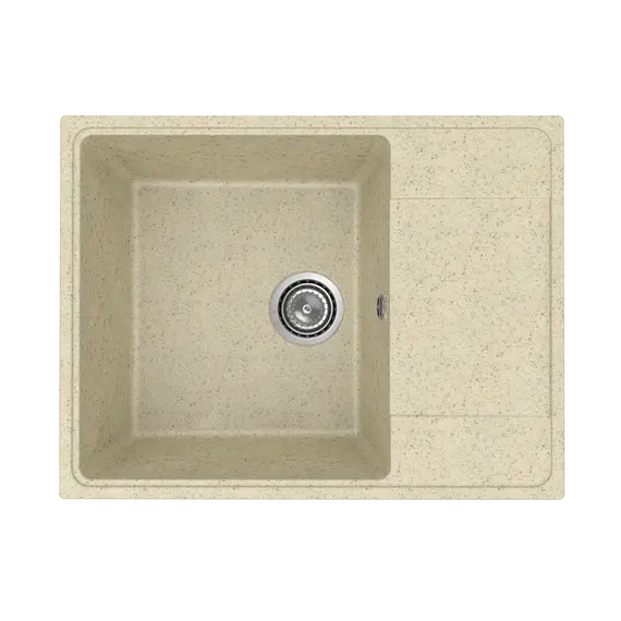 Кухонная мойка из искусственного камня Uperwood ECON UPD-202-002, прямоугольная, бежевая матовая