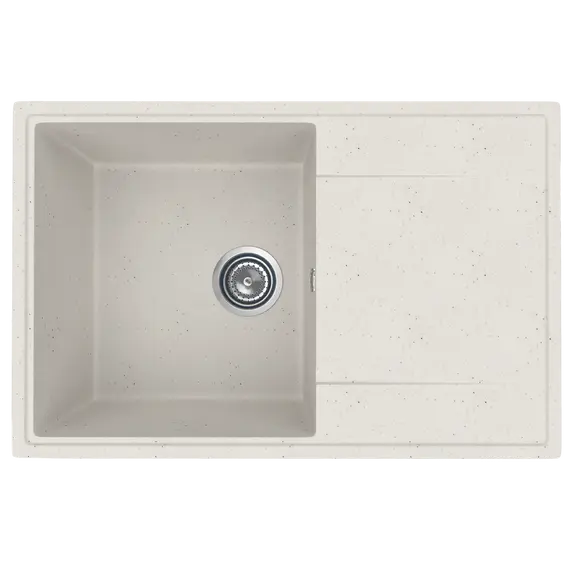 Кухонная мойка из искусственного камня Uperwood ECON UPD-507-001, прямоугольная, белая матовая