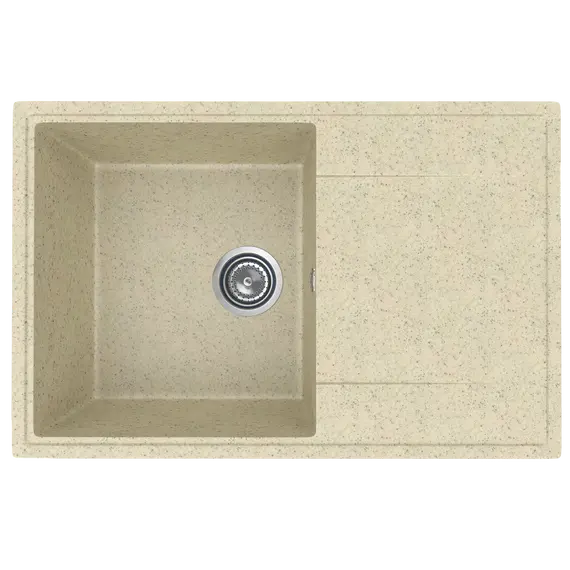 Кухонная мойка из искусственного камня Uperwood ECON UPD-507-002, прямоугольная, бежевая матовая