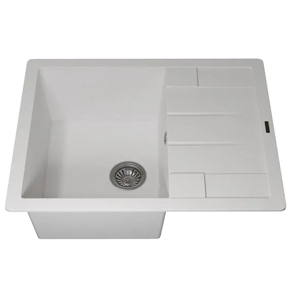 Кухонная мойка кварцевая Uperwood Quartz Premium UPD-03-01, прямоугольная, белая