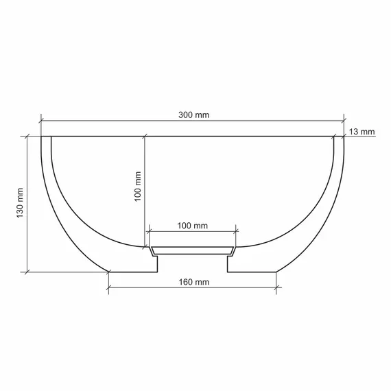 Раковина для ванной накладная Uperwood Florida квадратная, бетон, цвет черный