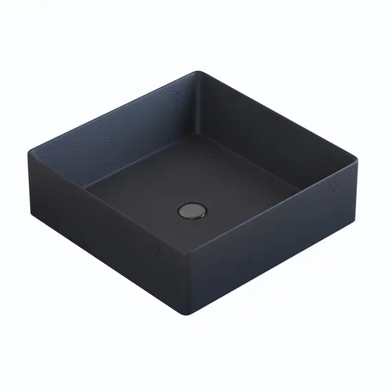 Раковина накладная бетонная Uperwood Square 39х39х12 см, квадратная, графит
