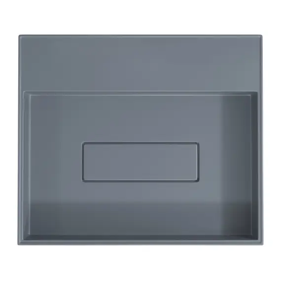 Раковина накладная  Uperwood Tanos Quartz 50 см, без отверстия для смесителя, серая (бетон)