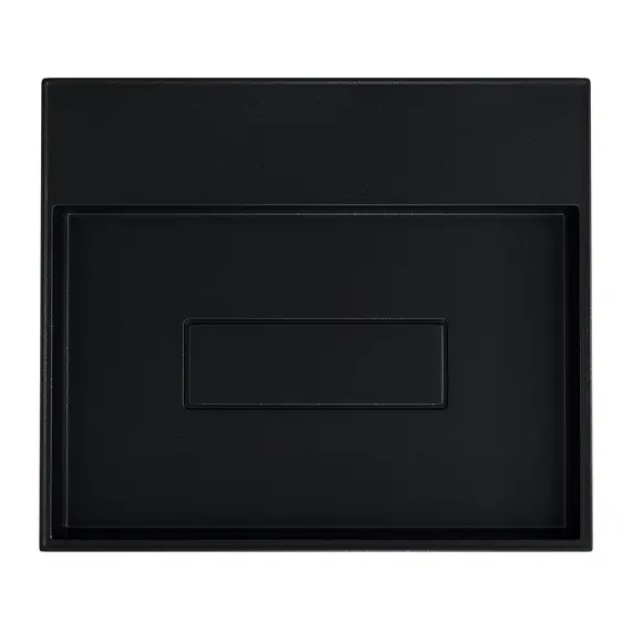 Раковина накладная Uperwood Tanos Quartz 50 см, без отверстия для смесителя, черная (космос)