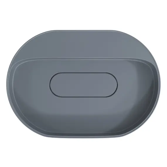 Раковина накладная Uperwood Tanos Quartz 55 см, без отверстия для смесителя, серая (бетон)