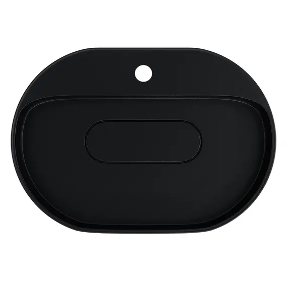 Раковина накладная 55 см, Uperwood Tanos Quartz, овальная, черная (космос)